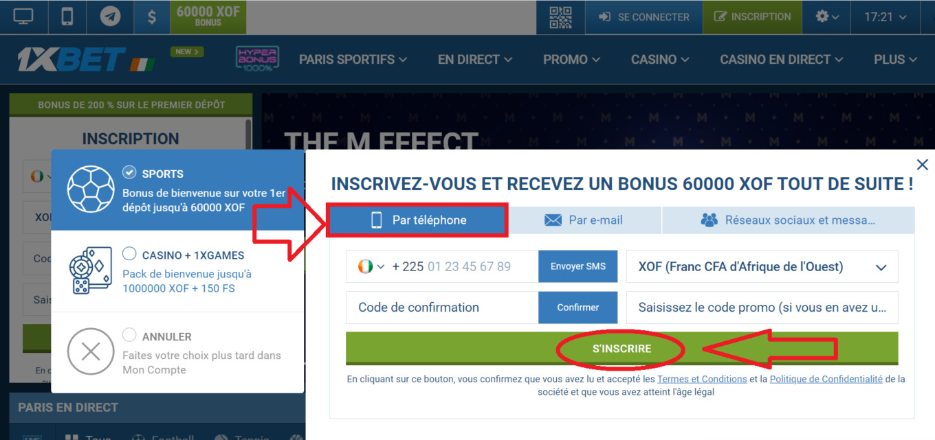 Bonus de bienvenue après 1xBet connexion nouveau compte