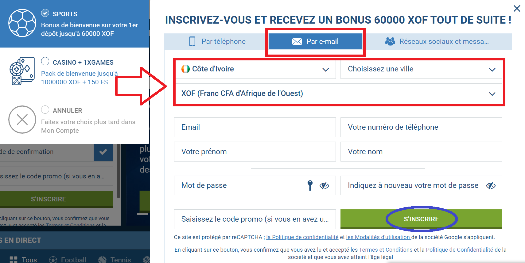 Caractéristiques des paiements avec 1xBet inscription nouveau compte